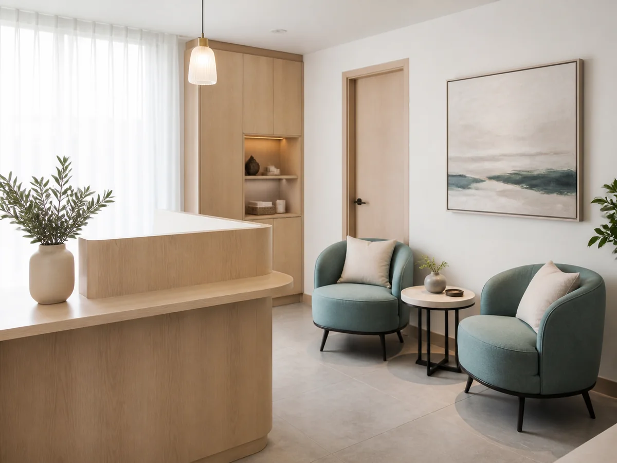 Luma Studio reception and private consultation area